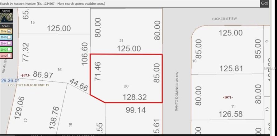 Terreno en Palm Bay, Florida № 790230