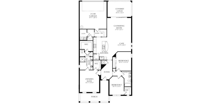 Floor plan «183SQM», 3 bedrooms in PARKSIDE AT BABCOCK RANCH
