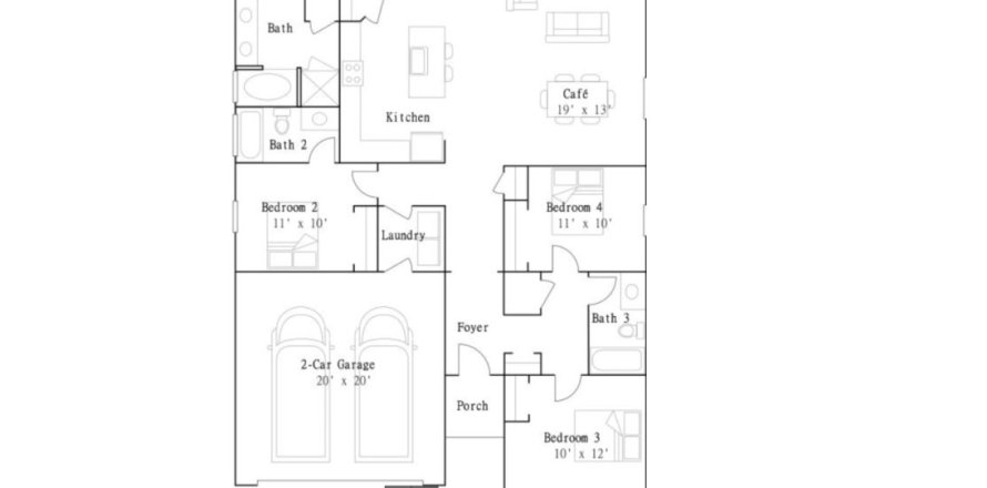 House floor plan «House», 4 bedrooms in Trailmark in the Jacksonville-St. Augustine Area