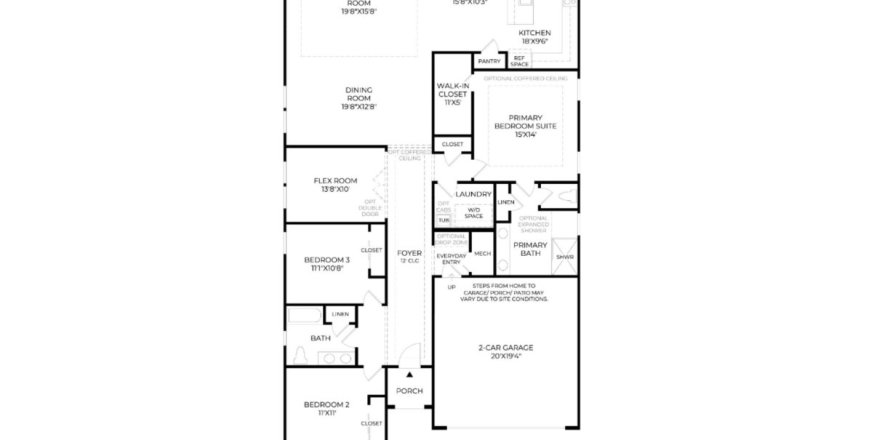 House floor plan «House», 3 bedrooms in Seabrook Village by Toll Brothers