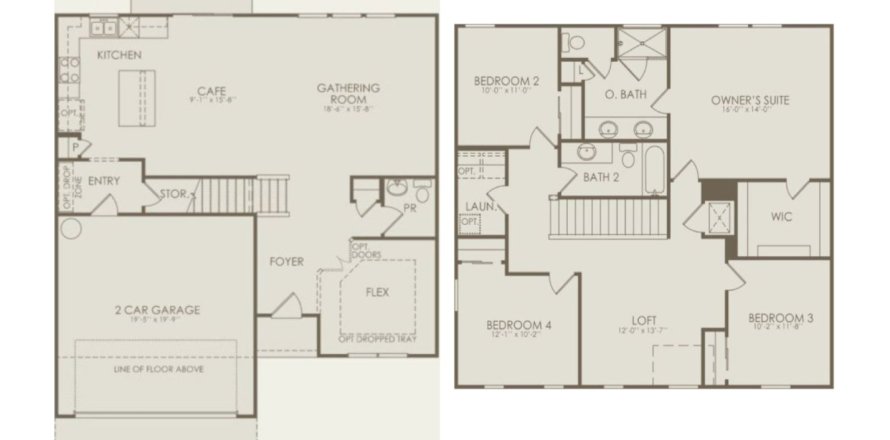 House floor plan «House», 4 bedrooms in The Trails at Grand Oaks