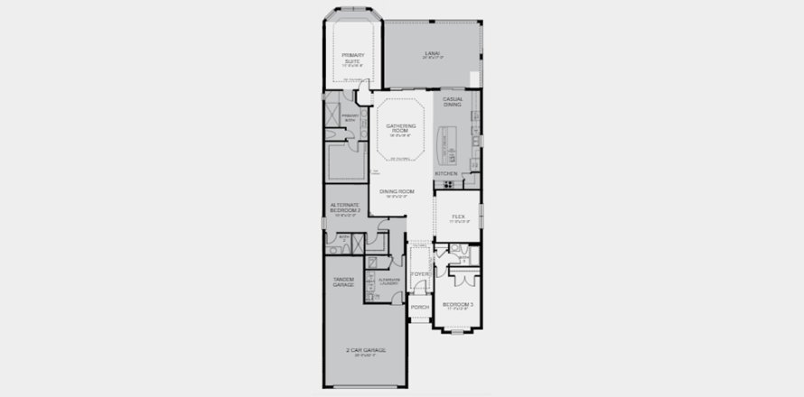 Townhouse floor plan «224SQM LAZIO», 3 bedrooms in ESPLANADE AT AZARIO LAKEWOOD RANCH