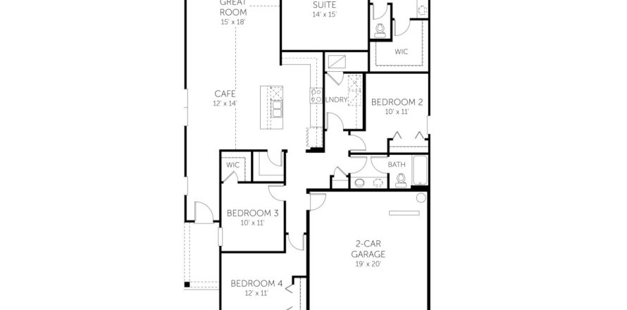 House floor plan «House», 4 bedrooms in Dunns Crossing