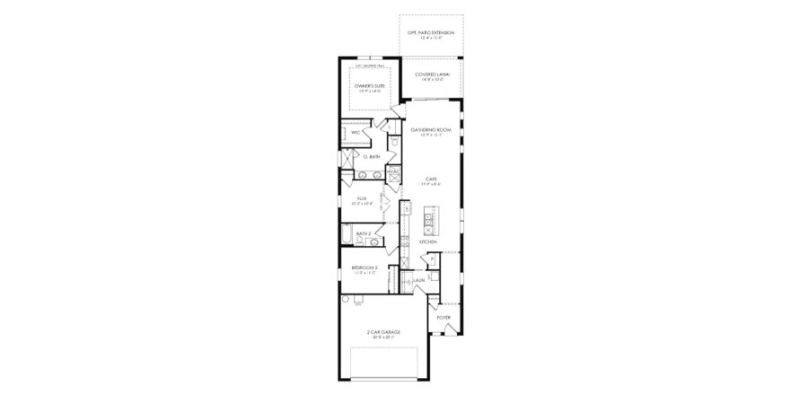 Floor plan «153SQM», 2 bedrooms in DEL WEBB SUNBRIDGE