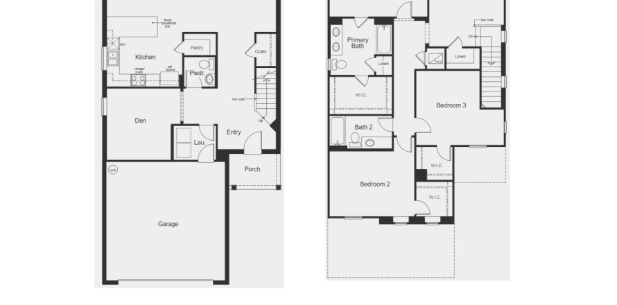 House floor plan «House», 3 bedrooms in River Run I