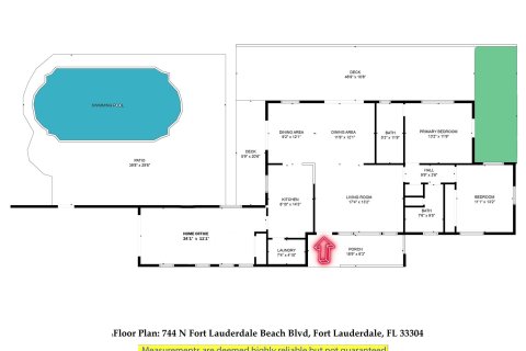 House in Fort Lauderdale, Florida 2 bedrooms, 149.2 sq.m. № 1119914 - photo 12