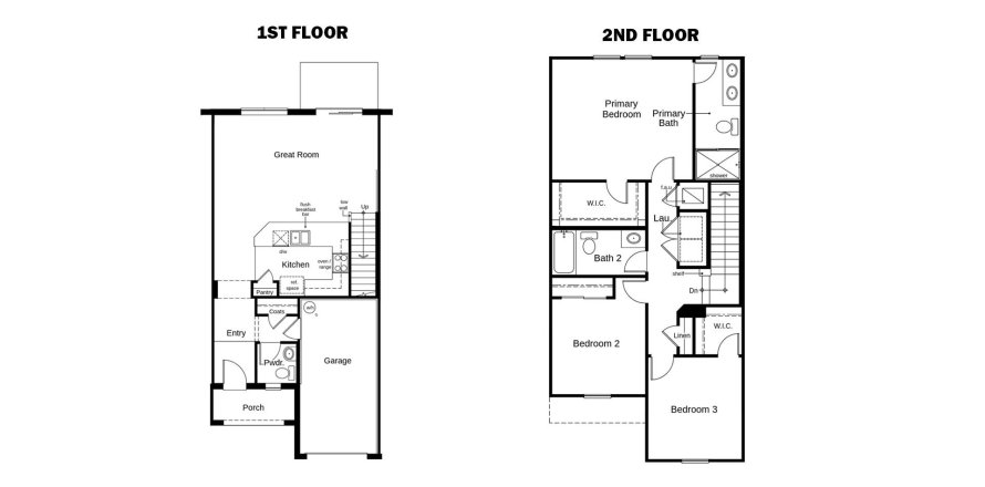 Townhouse floor plan «140SQM 45/23», 2 bedrooms in BAYSHORE COMMONS