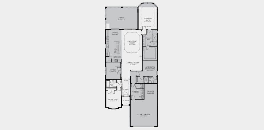 Townhouse floor plan «223SQM LAZIO», 3 bedrooms in ESPLANADE AT AZARIO LAKEWOOD RANCH