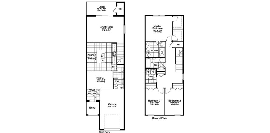 Планировка таунхауса «166SQM AVERY» 3 спальни в ЖК RIVERFIELD