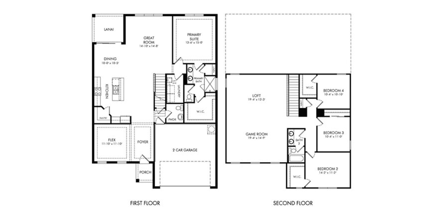 Townhouse floor plan «263SQM SAN MARINO», 4 bedrooms in SAVANNA AT LAKEWOOD RANCH