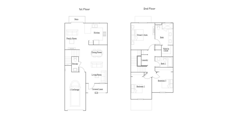 Townhouse floor plan «134SQM BORDEAUX», 3 bedrooms in SUNSET PINES