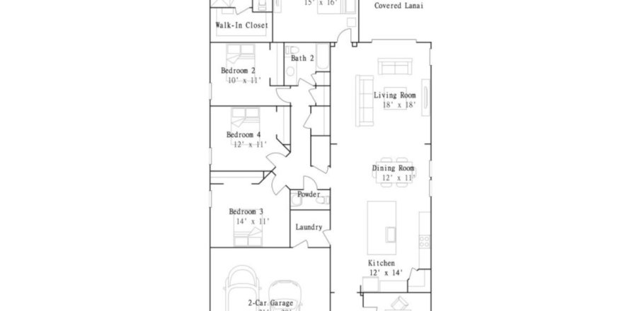 House floor plan «House», 4 bedrooms in St Augustine Lakes - St Augustine Lakes 50S