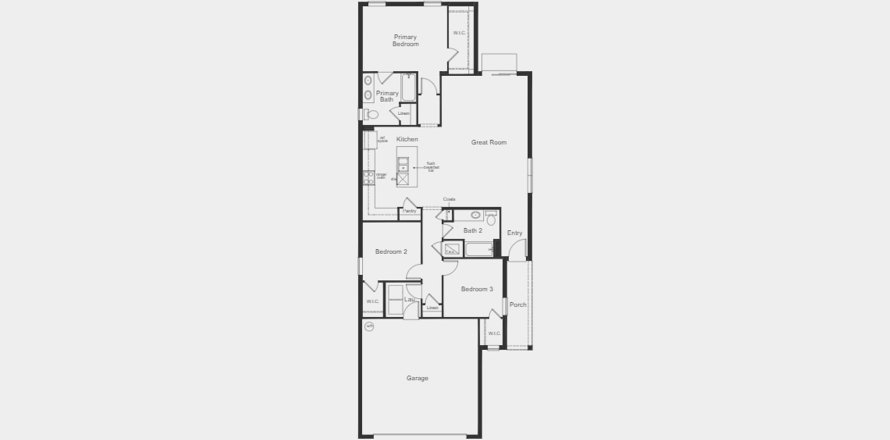 Townhouse floor plan «140SQM 21», 3 bedrooms in HERON BAY