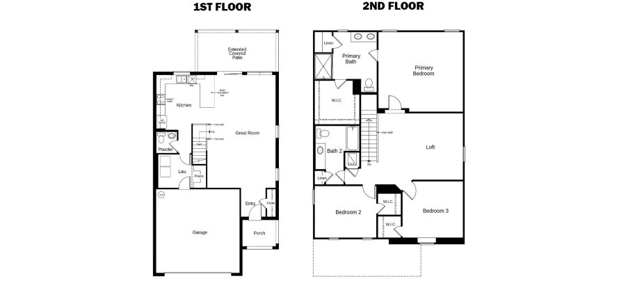 Townhouse floor plan «196SQM 36», 3 bedrooms in HERON BAY