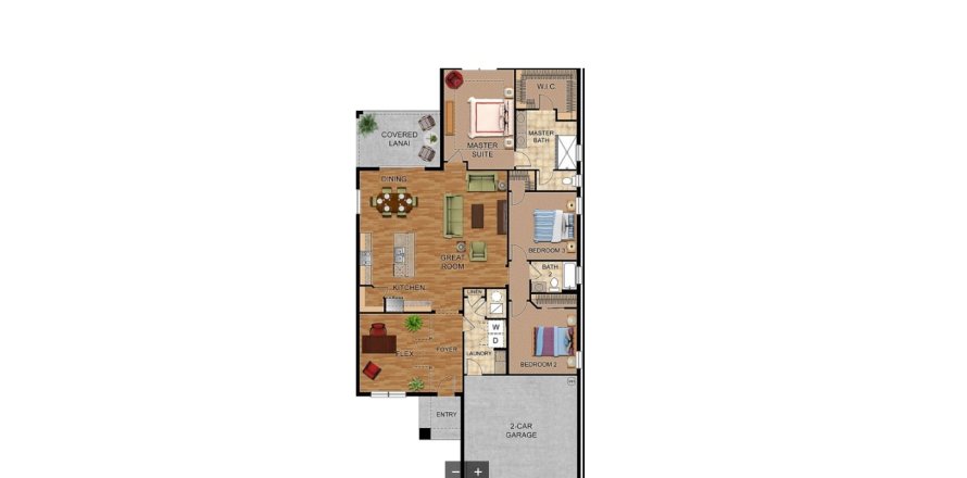 House floor plan «House», 3 bedrooms in Highland Hills