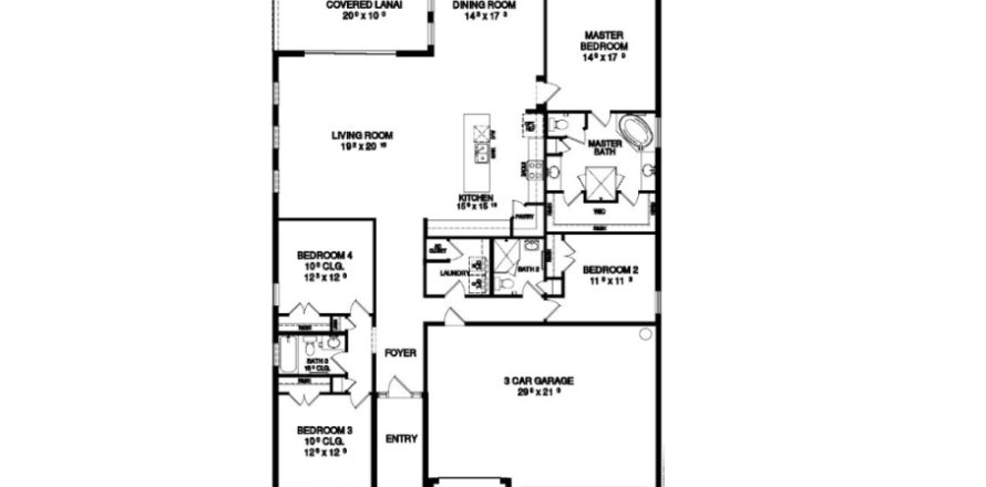 House in Tamaya in Jacksonville, Florida 4 bedrooms, 274 sq.m. № 486511