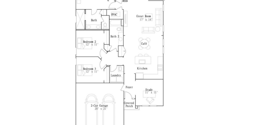 Property floor plan «House», 3 bedrooms in St Augustine Lakes - St Augustine Lakes 50S