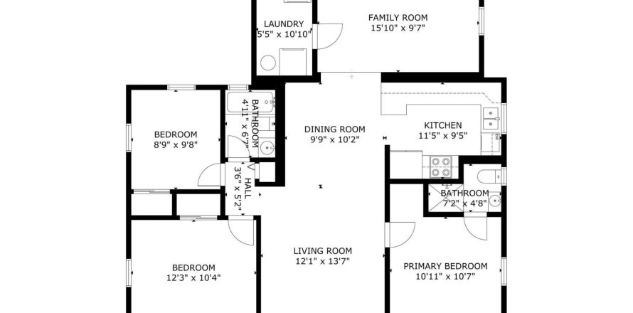 Casa en Fort Lauderdale, Florida 3 dormitorios, 97.36 m2 № 1097441