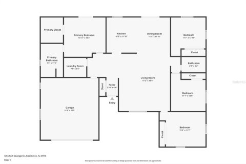 Купить виллу или дом в Киссимми, Флорида 3 комнаты, 175.4м2, № 1318234 - фото 21