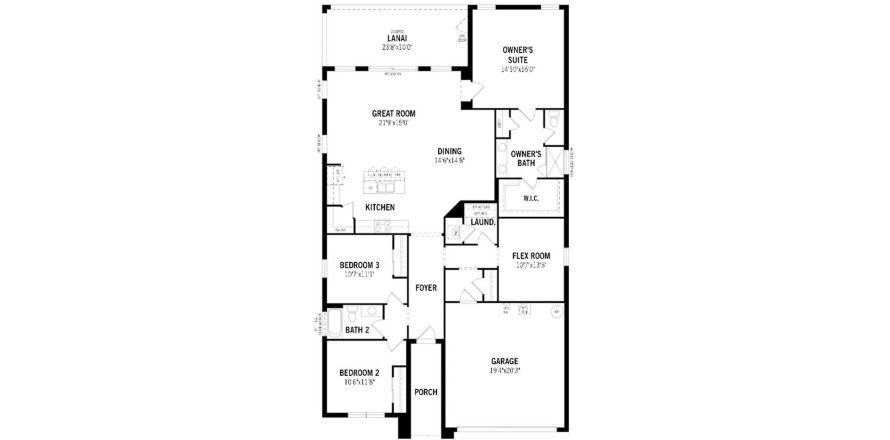 House floor plan «186SQM GLADES», 3 bedrooms in WATERBROOKE