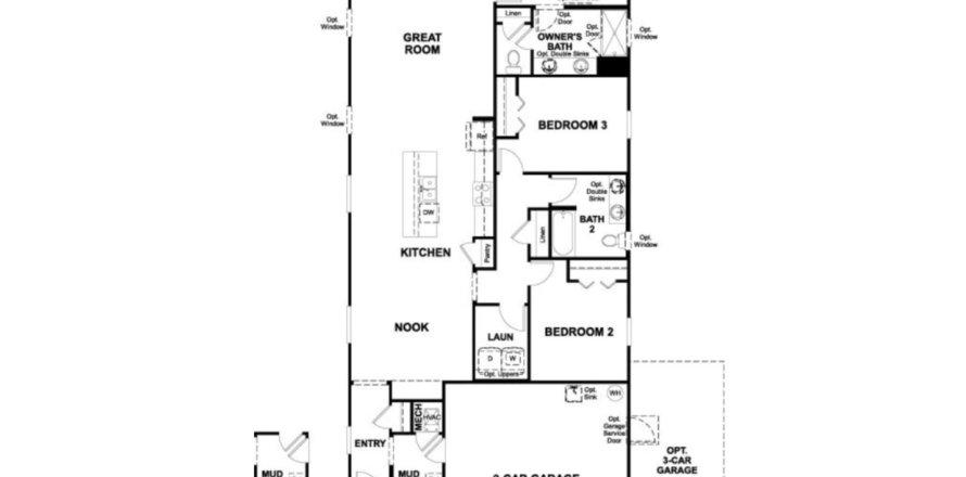 House floor plan «House», 3 bedrooms in Seasons at Marietta Cove