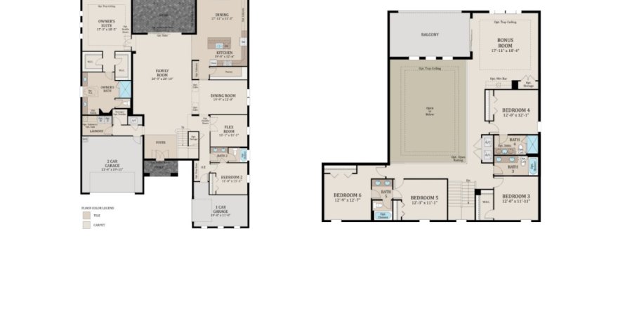 House floor plan «House», 6 bedrooms in Serengeti by Biscayne Homes