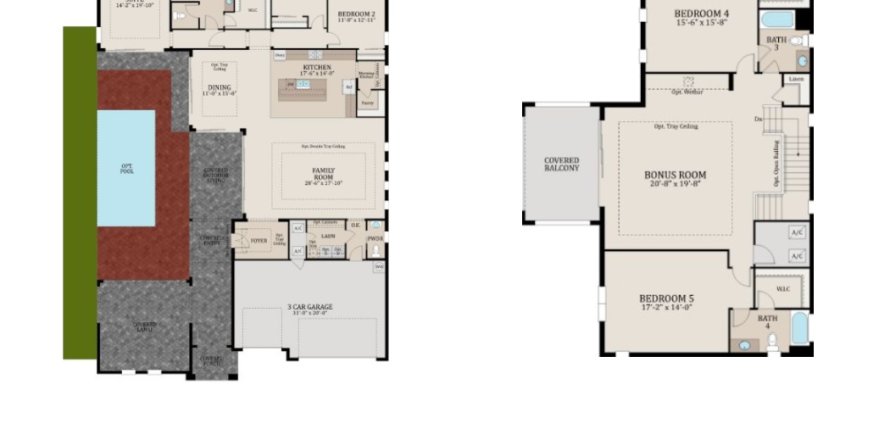 House floor plan «House», 5 bedrooms in Serengeti by Biscayne Homes