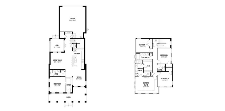 Планировка виллы или дома «216SQM» 4 спальни в ЖК ISLAND VILLAGE - CELEBRATION