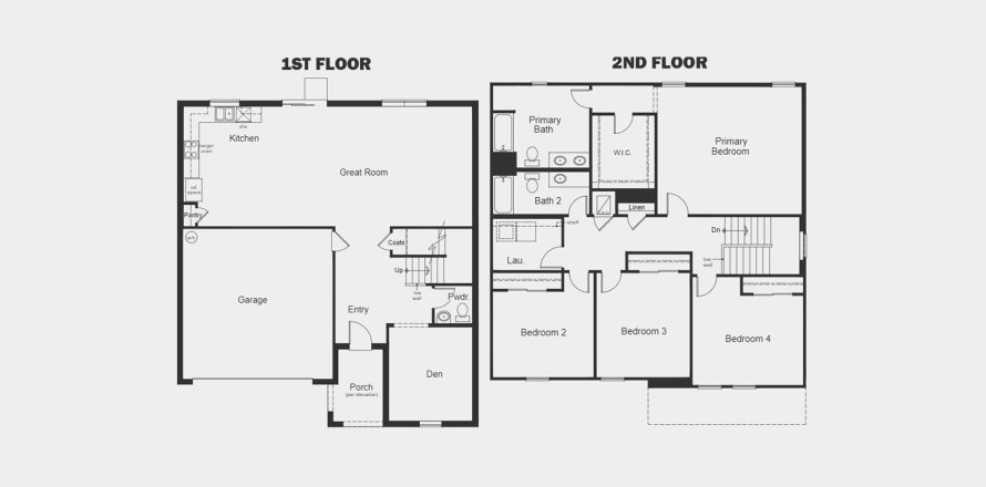 Townhouse floor plan «238SQM», 4 bedrooms in DEER RUN