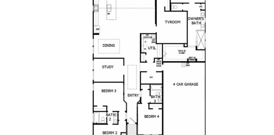 House floor plan «House», 4 bedrooms in Oak Grove at Silverleaf 60’