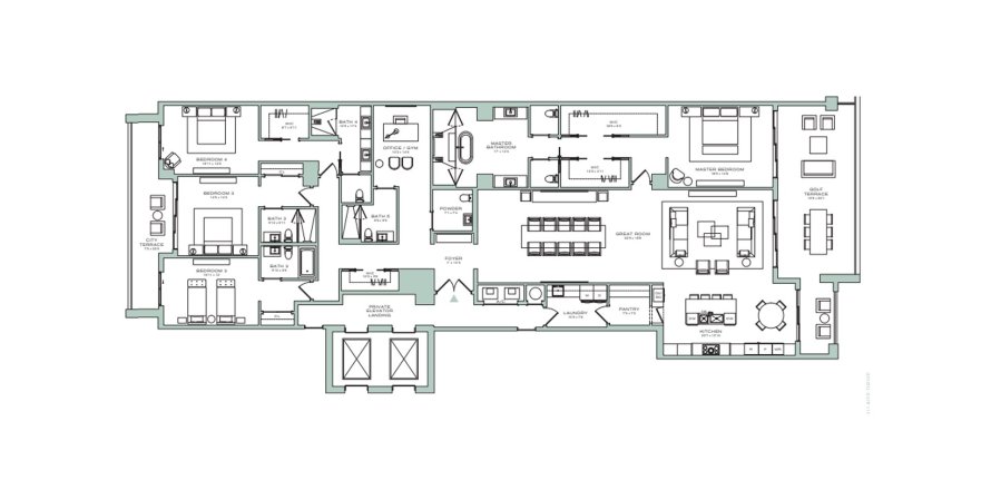 Apartment in ALINA RESIDENCES in Boca Raton, Florida 4 bedrooms, 425 sq.m. № 26583