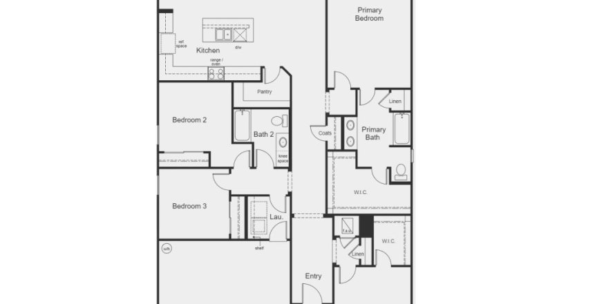 House floor plan «House», 3 bedrooms in Copper Ridge