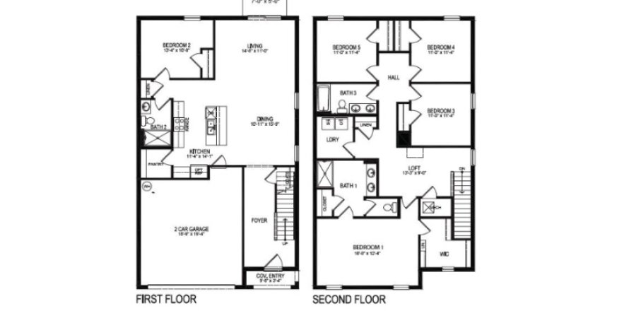 House floor plan «House», 5 bedrooms in Pelham Park