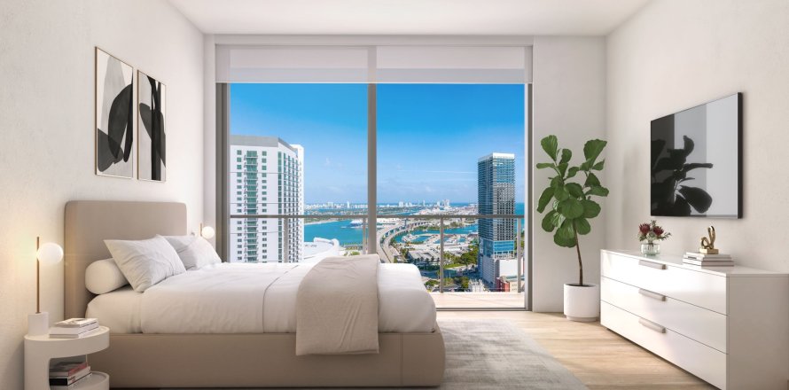 Студия в Майами, Флорида в ЖК 600 MIami Worldcenter № 388940