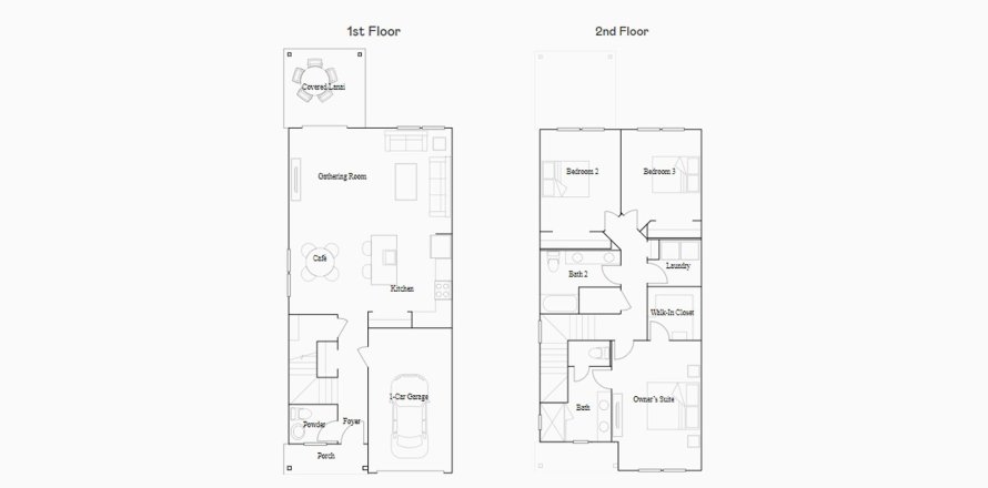 Townhouse floor plan «163SQM MARQUESAS», 3 bedrooms in BEACHWALK