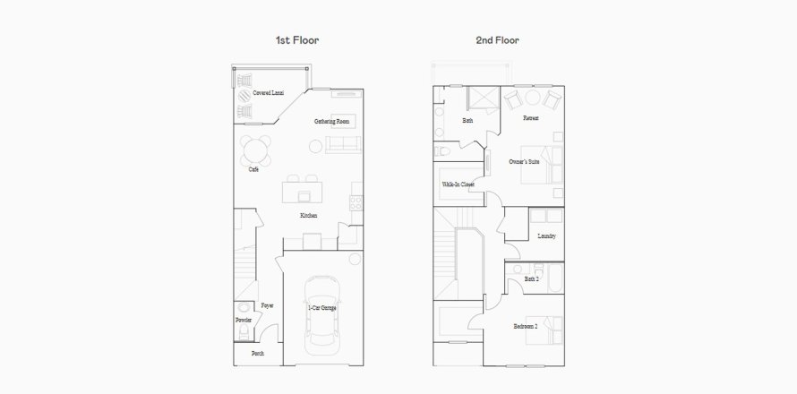 Townhouse floor plan «150SQM ISLAMORADA», 2 bedrooms in BEACHWALK