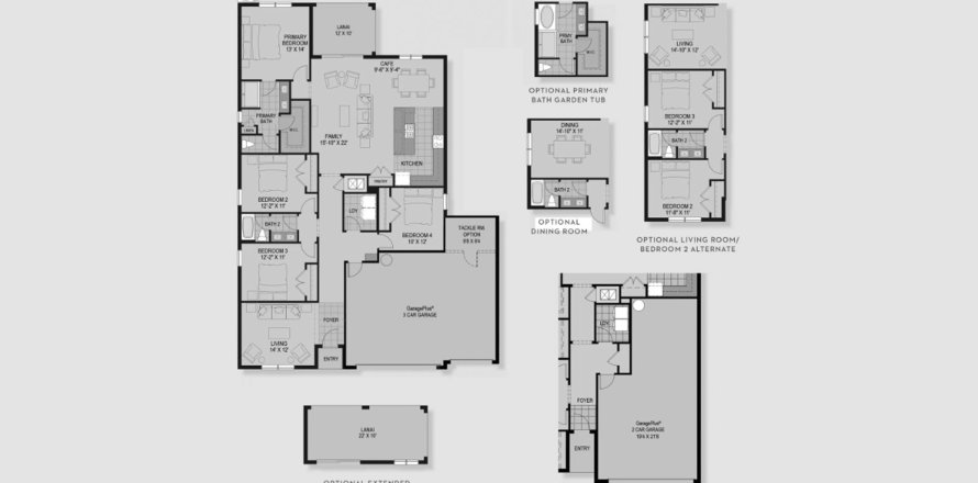 Townhouse floor plan «195SQM», 4 bedrooms in HANOVER LAKES