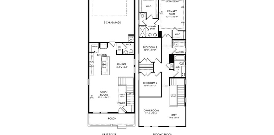 Townhouse floor plan «184SQM FAULKNER», 3 bedrooms in SILVERLEAF RESERVE BUNGALOWS