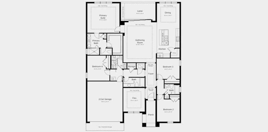 Townhouse floor plan «214SQM LETIZIA», 4 bedrooms in ESPLANADE AT ARTISAN LAKES