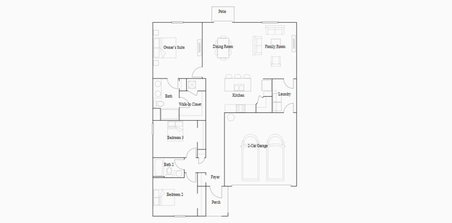 Планировка виллы или дома «144SQM DOVER» 3 спальни в ЖК EPPERSON