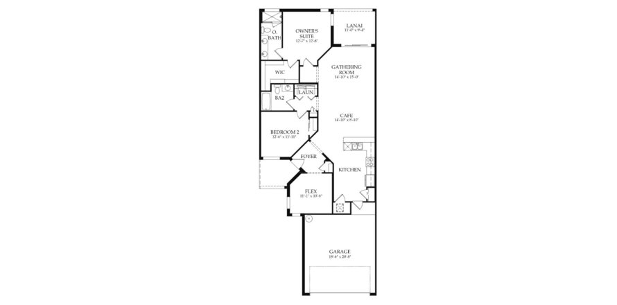 Floor plan «134SQM», 2 bedrooms in DEL WEBB NAPLES