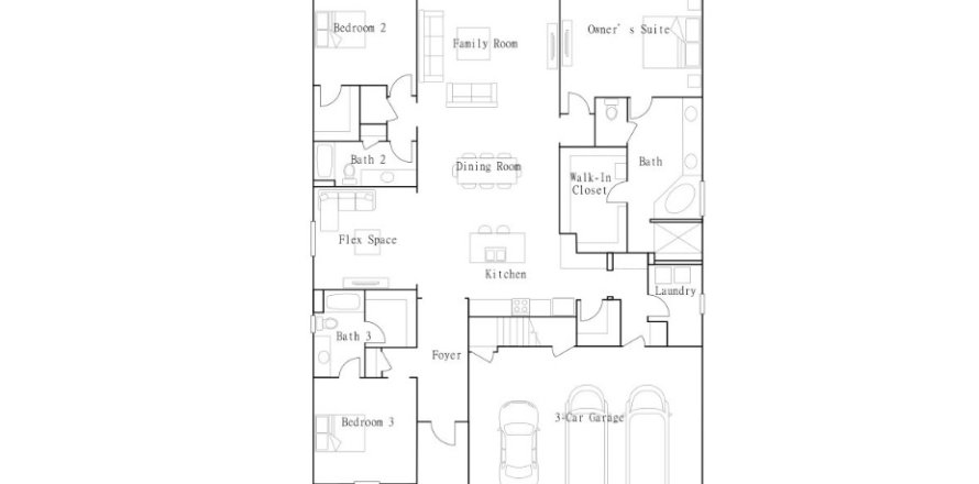 House floor plan «House», 3 bedrooms in Mirada Active Adult