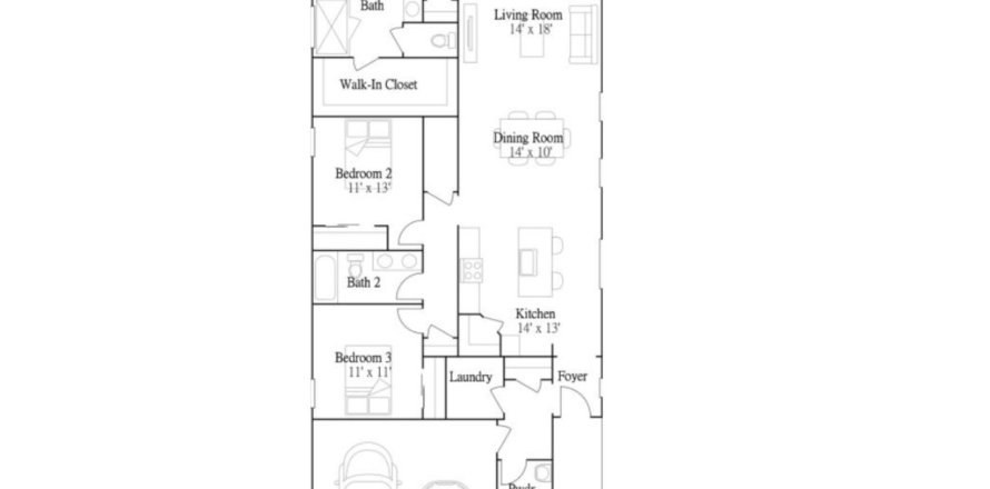 House floor plan «House», 3 bedrooms in SilverLeaf - SilverFalls 40s at SilverLeaf