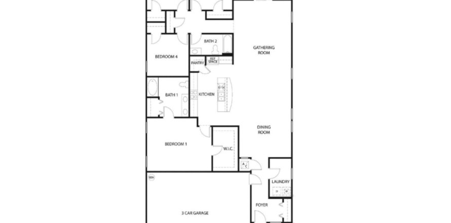 House floor plan «House», 4 bedrooms in River Glen Express by D.R. Horton