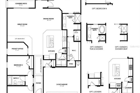 Купить виллу или дом в Палм-Кост, Флорида 6 комнат, 167.22м2, № 1290255 - фото 3