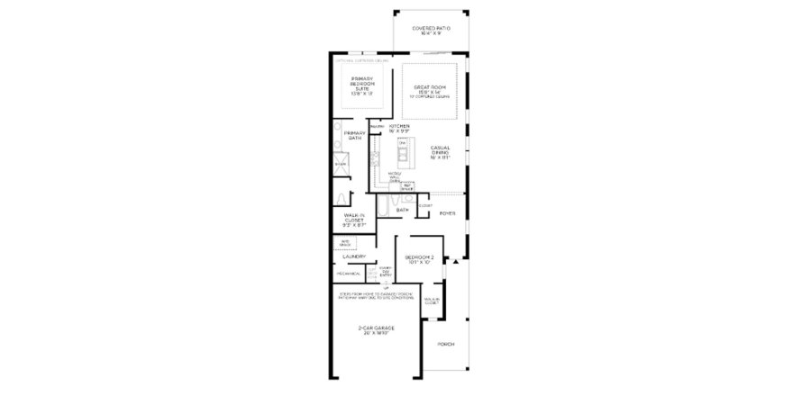 Планировка таунхауса «142SQM» 2 спальни в ЖК SOLSTICE AT WELLEN PARK