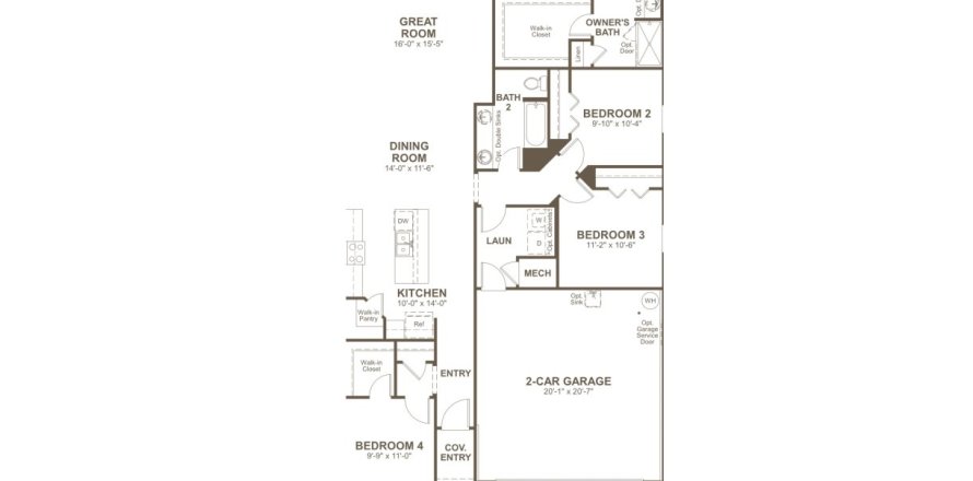 House floor plan «House », 4 bedrooms in Woodbridge