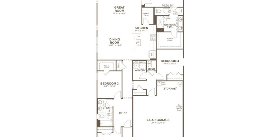 House floor plan «House », 4 bedrooms in Woodbridge