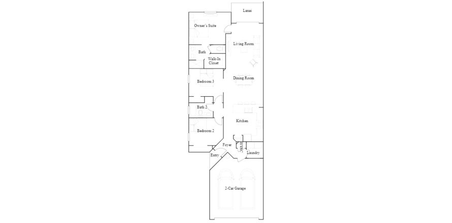 Планировка виллы или дома «152SQM» 3 спальни в ЖК ORANGE BLOSSOM RANCH