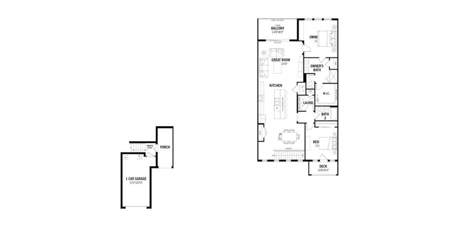 House floor plan «137SQM», 2 bedrooms in ARBORETUM